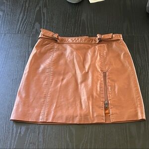 Free People Copper Mini Skirt